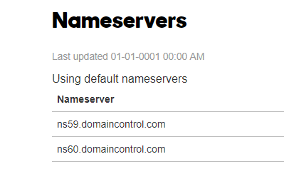 godaddy default dns