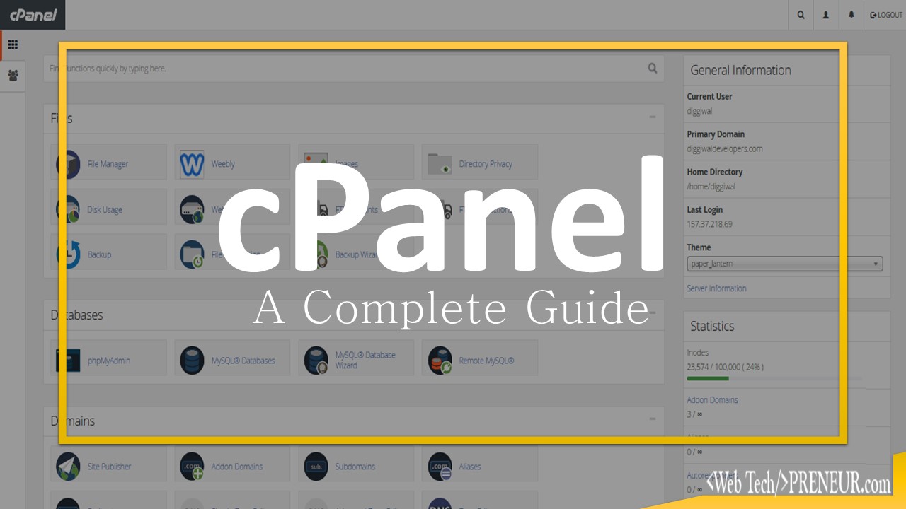 what is cpane complete guide Web Tech Preneur cPanel