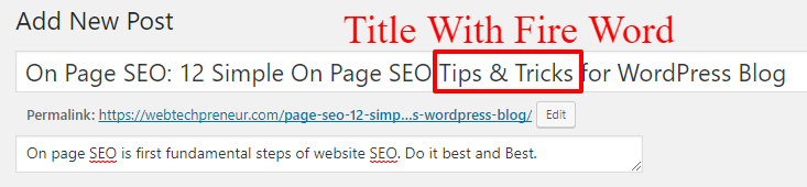 12 Simple On Page SEO Tips & Tricks For WordPress Blog