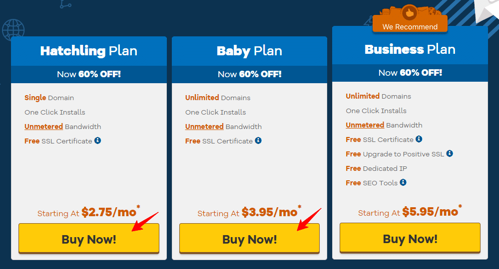 HostGator Web Hosting Plans