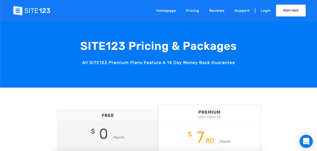 Website builders price comparison