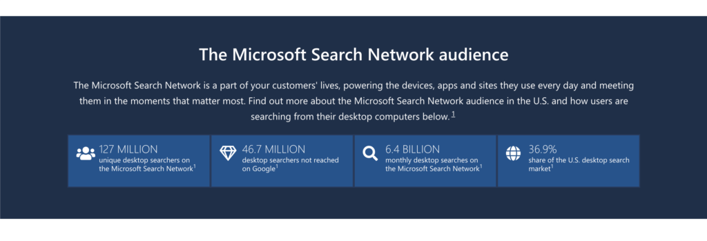 Microsoft Bing Search Network Audience
