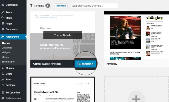 Customize you WordPress theme