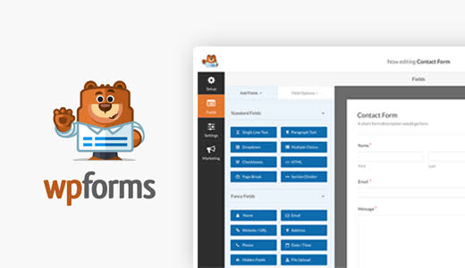 An example of WPForms plugin in the WPForms review.