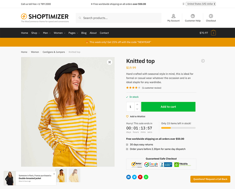 shoptimizer ecommerce theme